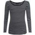 Damen Umstands-Langarmshirt im Ringel-Look