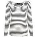 Damen Umstands-Langarmshirt im Ringel-Look