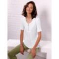 Rundhalsshirt CREATION L PREMIUM "Modal-Shirt" Gr. 38, weiß, Damen, 95% Modal, 5% Elasthan, unifarben, Shirts