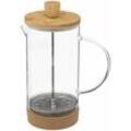 Kaffeebereiter aus Glas mit Bambusdeckel, 1 l