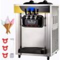 Mophorn - Commercial Ice Cream Maker 22-30L/H 2200W Soft Serve Maschine 2x6L Hopper 2L Zylinder LCD-Panel, gefrorener Joghurt Maker für Restaurant