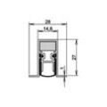 Athmer - Türdichtung Schall-Ex duo L-15/28 os 1-404 2-s.L.958mm Alu.silberf.HLT - 1-404-0960