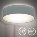 Deckenleuchte Stoff grau Textil Lampenschirm Wohnzimmer Deckenlampe Schlafzimmer - B.k.licht