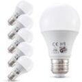 B.k.licht - 5x led Leuchtmittel E27 warmweiß 9W Energiespar-Lampen Lampe Glüh-Birne 230V set