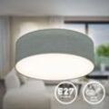 Deckenlampe Stoff grau Textil Lampenschirm Deckenleuchte Wohnzimmer Schlafzimmer - B.k.licht