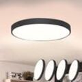 GBLY LED Deckenleuchte Schwarz Deckenlampe - Flach Küchenlampe IP44 Wasserdicht Badlampe Rund Ø28cm Flurlampe 17W Modern für Wohnzimmer Schlafzimmer