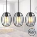 Pendelleuchte Retro led Hängelampe Draht E27 Metall schwarz Vintage Industriell - B.k.licht