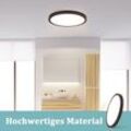 Gbly - Deckenlampe led Deckenleuchte Badezimmer - Ø30cm Badezimmerlampe Flach Schlafzimmerlampe Schwarz Küchenlampe 4000K Schlafzimmer