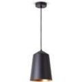 Pendelleuchte Wohnzimmer Hängelampe Esstisch Küche Lampenschirm Industrial Pendelleuchte - Schwarz, Gold (Ø19.5 cm) - Paco Home