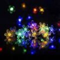 Redroad - Solar-Blumen-Lichterkette, 2 Stück, 23 Fuß Solar-Lichterkette, je 50 LEDs, Solar-Lichterkette für Hof, Garten, Baum, Zaun, Weihnachten,