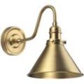 Lighting PV1-AB Wandleuchte Provence 1xE27 60W Baustahl Altmessing H:27,5cm B:21cm dimmbar - Elstead