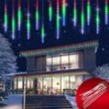 Monzana - Lichterkette Meteorschauer 480 led Außen Wasserdicht 10 Röhre je 50 cm Innen Weihnachten Eisregen Regenlichterkette Weihnachtsbeleuchtung