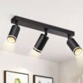 Gbly - Deckenlampe led Deckenstrahler: Schwarz Deckenleuchte GU10 Spots Wohnzimmerlampe 4 Flammig Küchenlampe Eckig Flurlampe Schwenkbar Innen Metall