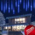 Monzana - Lichterkette Meteorschauer 480 led Außen Wasserdicht 10 Röhre je 50 cm Innen Weihnachten Eisregen Regenlichterkette Weihnachtsbeleuchtung