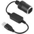 Sjlerst - usb auf Zigarettenanzünder Adapter, usb Anschluss auf 12 v Auto Zigarettenanzünder, Weiblicher Stromwandler, Geeignet für Fahrrekorder,