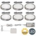 6 led Schrank-Licht Unterbau-Leuchten Küchen-Lampe flach Aufputz-Strahler Spots - B.k.licht