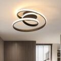 Comely - Moderne LED-Deckenleuchte, 36W Deckenlampe 4000LM, Kreatives Design in Helix-Form für Wohnzimmer, Schlafzimmer, Küche, Balkon - Schwarz