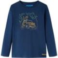 Kinder-Langarmshirt Marineblau 92