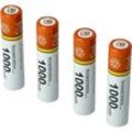 4x Akku kompatibel mit Samsung Gigaset A220, A400, A400A, A415A, A500, A415 schnurlos Festnetz Telefon (1000mAh, 1,2V, NiMH) - Vhbw