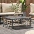 Gartentisch Anthrazit 70x70x34 cm Poly Rattan CFW634483