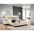 Polsterbett Doppelbett Set.2 hamilton 120x200cm Stoff Magic Velvet Creme