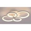 Comely - Dimmbare LED-Deckenleuchte, 57 w, moderne Deckenleuchte mit Fernbedienung/APP, 4 Ringe, runde Design-Deckenlampe für Wohnzimmer,