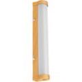 Orbis Tube Spiegel-/Wandleuchte mit led, gefrostetes Glas/Holzdekor, 9W, 900lm, dimmbar, 3000/4000K über Wandschalter einstellbar, 40cm Durchmesser,