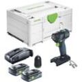 Festool - txs 18-Basic Akku Bohrschrauber 18 v 40 Nm Brushless + 2x Akku 4,0 Ah + Schnellladegerät + Systainer