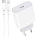 Memkey - 20 w USB-C-Schnellladegerät mit 2 m Kabel für iPhone 14/14 Pro/14 Pro Max/14 Plus/13/12/11/SE/X/XS/XR, AirPods, USB-C-Wandsteckdose,