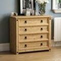 Corona 4 Drawer Chest of Drawer Rustic Solid Pine Bedroom Storage Furniture