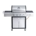 All Grill - Allgrill Basic-Line Festival Edelstahl/schwarz Gasgrill mit 4 Brennern und Seitenkocher