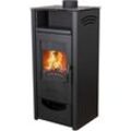 EEK A Kaminofen ABC Quadro Black Holzofen 9,5 kW mit Mehrfachbelegung Kamin Ofen Holzofen Holz Werkstattofen Heizofen