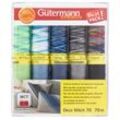 Gütermann Nähfaden-Set "Deco Stitch 70", grün/blau/grau, 10x 70 m