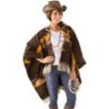 buttinette Western Poncho unisex, braun