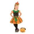 Kinderkleid "Kürbishexe", orange/grün