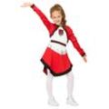 Kinderkleid "Cheerleaderin", rot/weiß