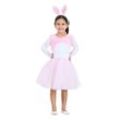 buttinette Kinderkleid "Hase", rosa/weiß