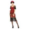 buttinette Paillettenkleid "20er", rot-gold