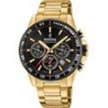 Chronograph FESTINA "Timeless Chronograph, F20634/5", gold (goldfarben), Armbanduhren, Herren, Armbanduhr, Quarzuhr, Herrenuhr, Stoppfunktion, Edelstahlarmband