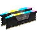 CORSAIR Arbeitsspeicher "VENGEANCE RGB DDR5 6400MT/s 32GB (2x16GB)", Intel optimiert, Arbeitsspeicher, schwarz (eh13), 2x16GB, 6400 MHz