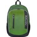 Schulrucksack NEOXX "Flow, All about Neon", Kinder, Gr. B/H/T: 28cm x 42,5cm x 18cm, grün (all about neon), Polyester, Rucksäcke, teilweise aus recyceltem Material