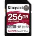 KINGSTON Speicherkarte "Canvas React Plus SD 256GB", Speicherkarten, schwarz, 256 GB