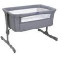 Beistellbett CHICCO "next2me essential, stone" Gr. B/H: 70,5cm x 65cm, kein Härtegrad, grau (stone re_lux) Baby Babybetten Bezug teilweise aus recyceltem Material