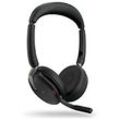 Jabra Evolve2 65 Flex MS Headset Kabellos Stereo Auf dem Ohr Mikrofon USB Bluetooth Geräuschunterdrückung Schwarz