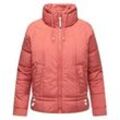 Steppjacke NAVAHOO "Luftzauber 14", Damen, Gr. XS (34), rot, Obermaterial: 100% Polyester (recycelt), Innenfutter: 100% Polyester, Ärmelfutter: 100% Polyester (recycelt), Wattierung: 100% Polyester (recycelt), modisch, oversize hüftlang, hoch geschlossener Ausschnitt, Jacken, Nachhaltige gesteppte Damen Übergangsjacke