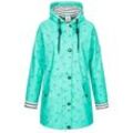 Regenjacke DEPROC ACTIVE "Friesennerz WIZZARD PEAK WOMEN UMBR", Damen, Gr. 44 (L), blau (türkis), Obermaterial: 100% Polyurethan; Futter: 100% Polyester, casual, figurumspielend, Jacken, auch in Großen Größen erhältlich