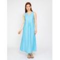 Vicci Germany Maxikleid Damen Leinen, aqua