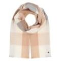 Fraas Schal Damen Wolle kariert, beige