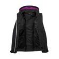 Regenjacke MAIER SPORTS "Große Größen", Damen, Gr. 48, schwarz, Obermaterial: 100% Polyester;Futter-Einsatz: 100% Polyamid;Futter: 100% Polyester, unifarben, casual, figurumspielend normal, Langarm, Jacken, Atmungsaktive Ware, wasserdicht und windabweisend