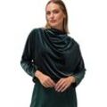 Sweatshirt ZERO "zero Samtshirt mit 3/4 Arm" Gr. 34, deep ponderosa pine, Damen, Jersey, Obermaterial: 95% Polyester, 5% Elastan. Ärmelfutter: ohne Futter., unifarben, Sweatshirts, Falten